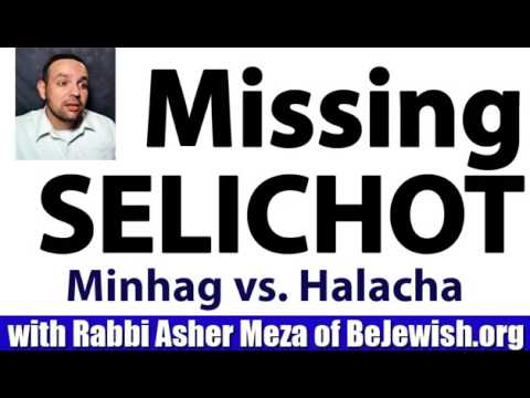 Missing Selichot