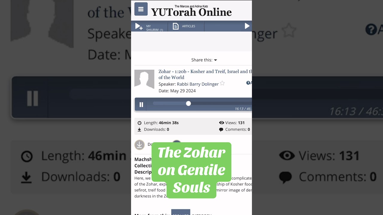 Zohar on Gentile souls
