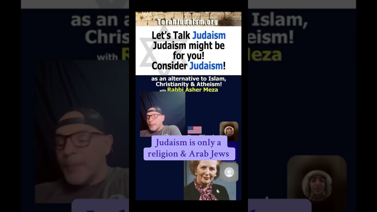 Judaism is only a religion & Arab Jews #ashermeza #NoahideLaws #torah #judaism #bible #gaza #israel