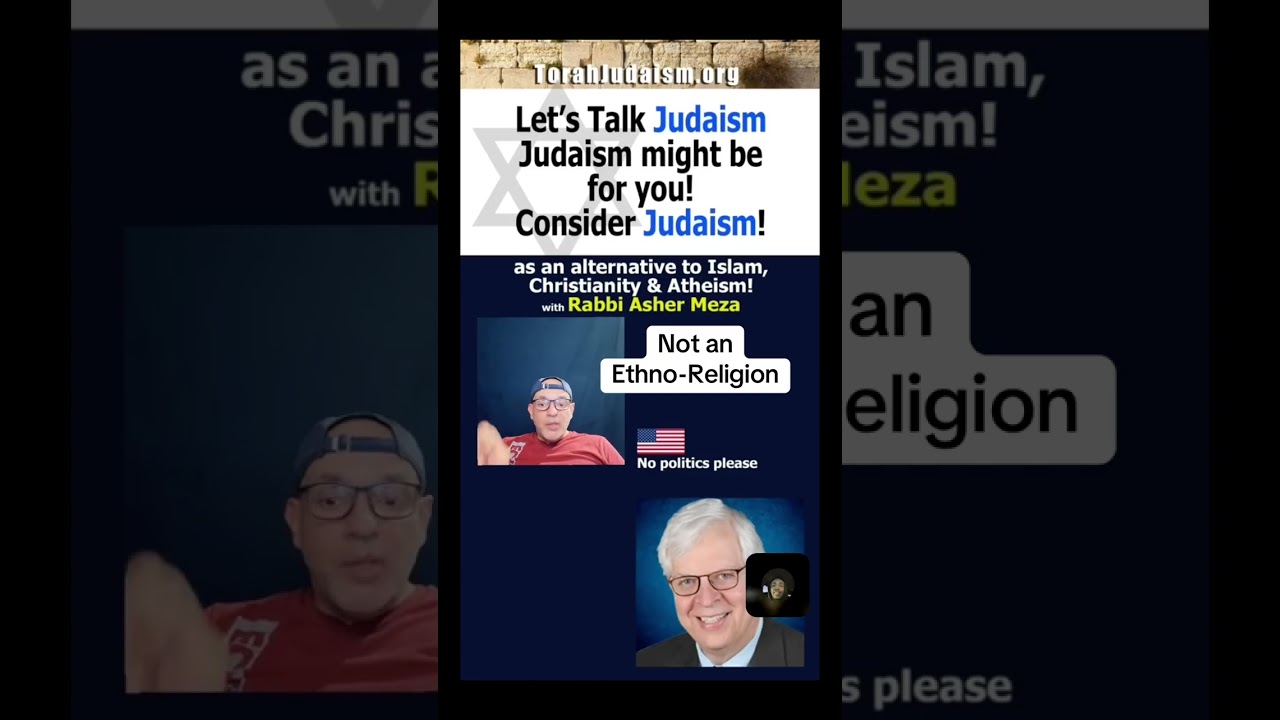 Today we explain on how Judaism is not an ethno-Religion and only just a religion.