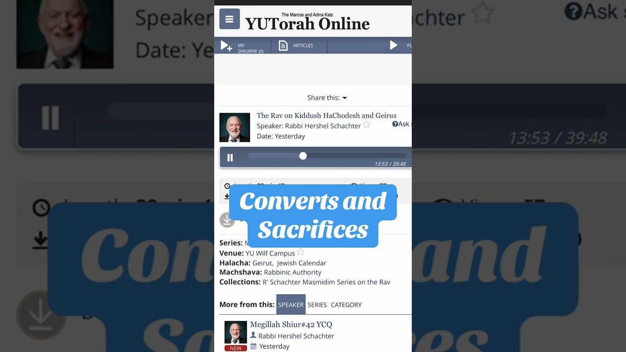 Converts and Sacrifices #judaism #torah #conversion #mikveh #mikva #ashermeza #Commandments