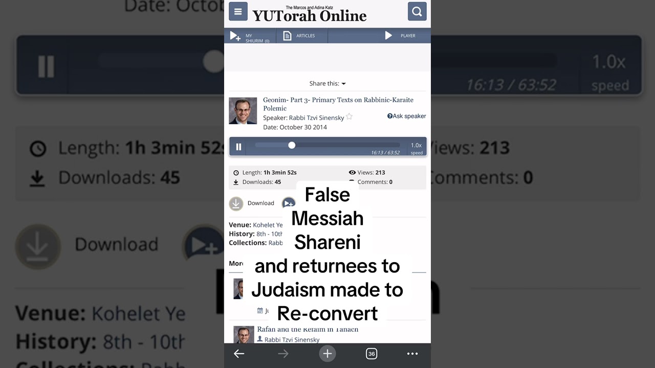 False Messiah Shareni and returnees to Judaism made to Re-convert # #Judaism #JewishLaw #geonim
