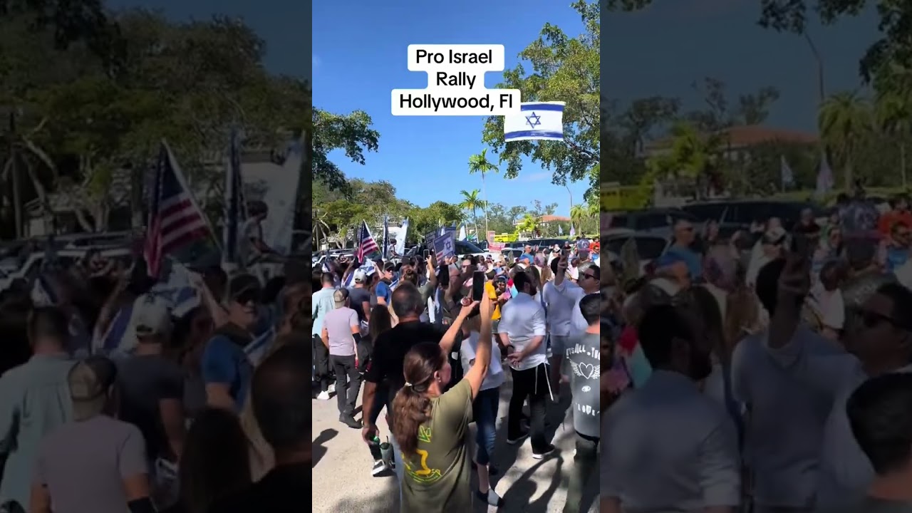 Pro Israel, rally in Hollywood, Florida, 2024 #torah #judaism #middleeast #ashermeza #conversion