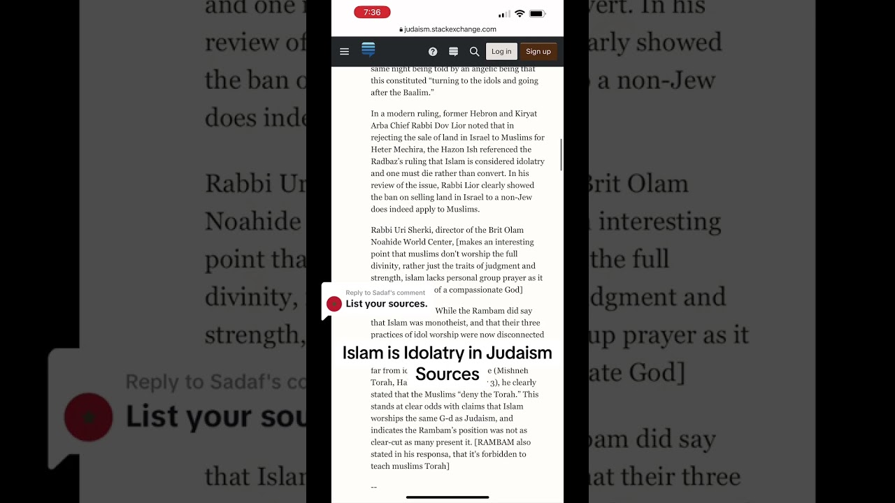 Islam is Idolatry, Judaism